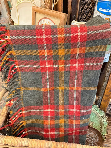 Wool plaid blanket