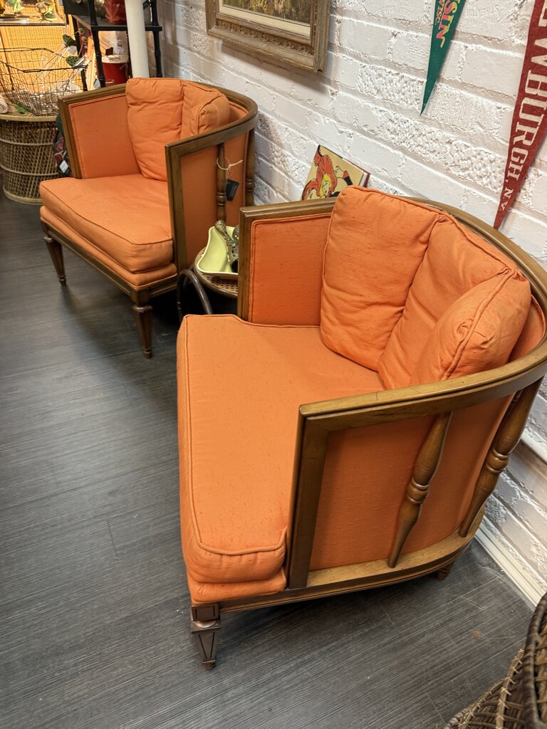 1960's Pair of Orange Chairs W1871