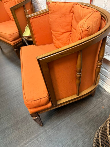 1960's Pair of Orange Chairs W1871