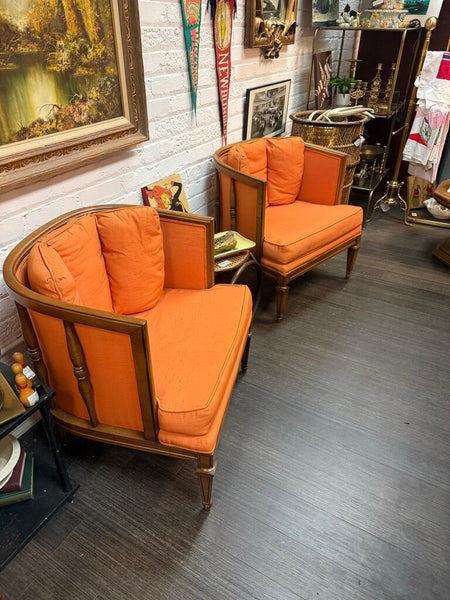 1960's Pair of Orange Chairs W1871