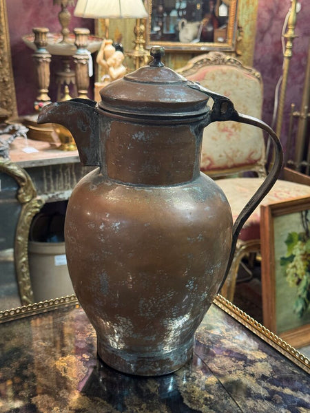 Antique copper pitcher