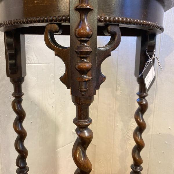 Vintage Barley Twist Walnut Side Table 30" x 16" x 9"