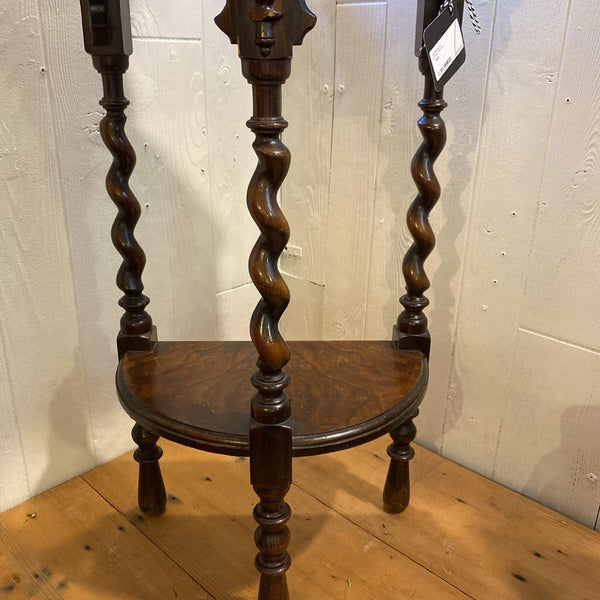 Vintage Barley Twist Walnut Side Table 30" x 16" x 9"