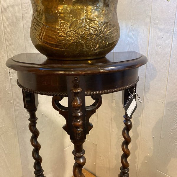 Vintage Barley Twist Walnut Side Table 30" x 16" x 9"