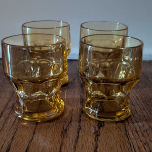 Vintage Amber Juice Glass - 4/Set
