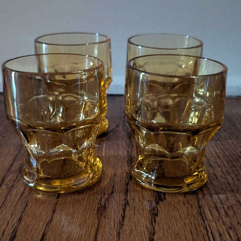 Vintage Amber Juice Glass - 4/Set