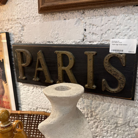 Paris sign brass letters