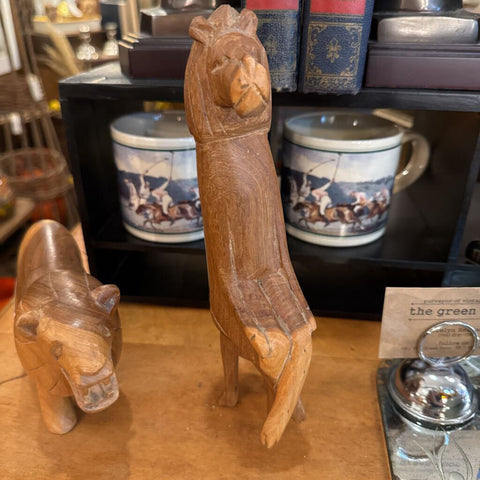 Carved lion sitting