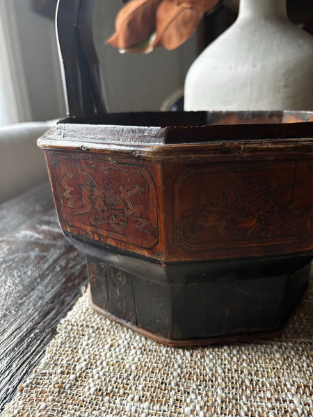 ANTIQUE CHINESE WEDDING BASKET (as found)