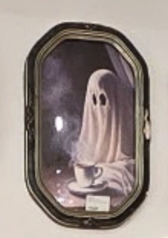 Ghost with coffee bubble frame