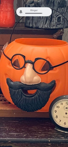 Vintage Amloid pumpkin with vintage mask