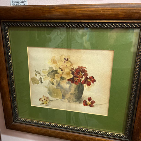Floral framed water color