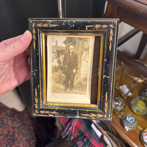 Small black carved frame as is