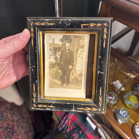 Small black carved frame as is