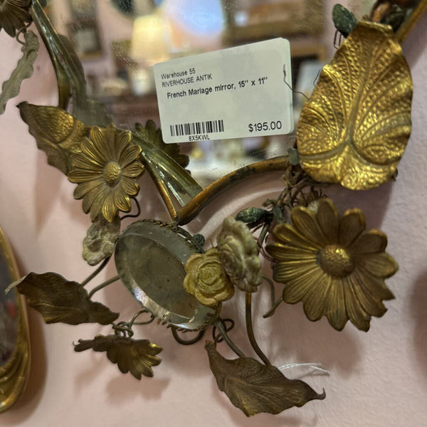 French Mariage mirror, 15" x 11"