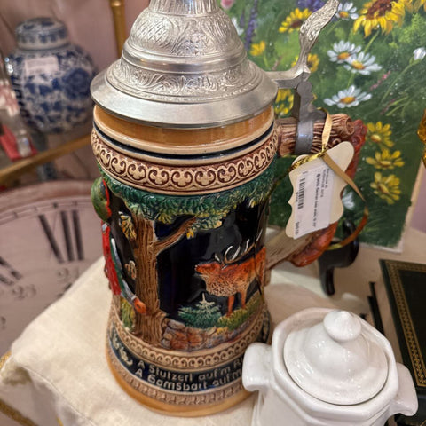 @1950s German beer stein, 13 1/2"
