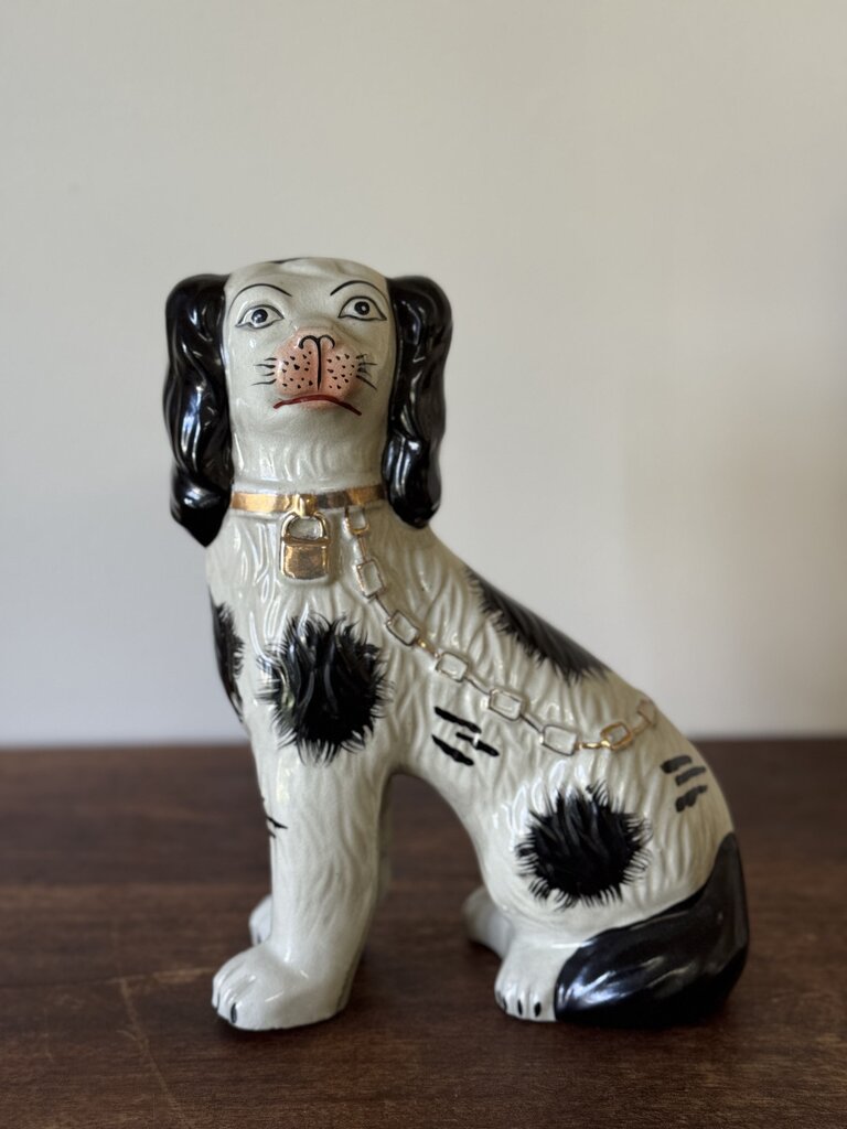 Replica Staffordshire Dog w/chain
