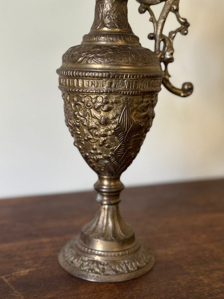 Antique/Vintage Heavy brass pitcher ewer