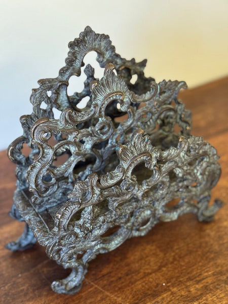 Heavy Ornate Bronze tiered letter sorter