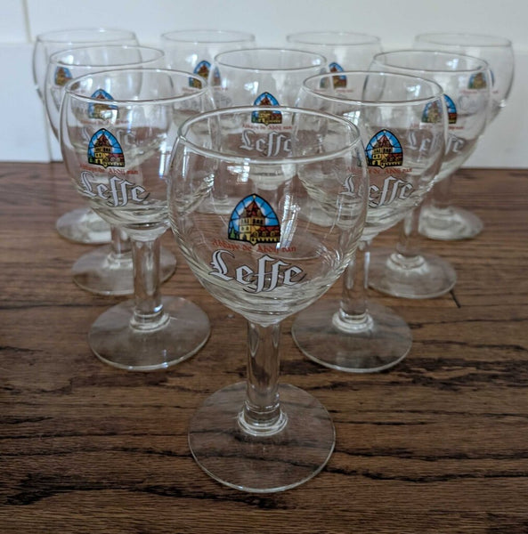 Vintage Leffe Challice Beer Glass 10/Set
