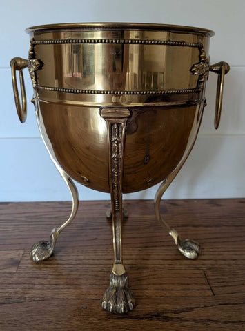 Vintage Brass Footed Planter 13x10