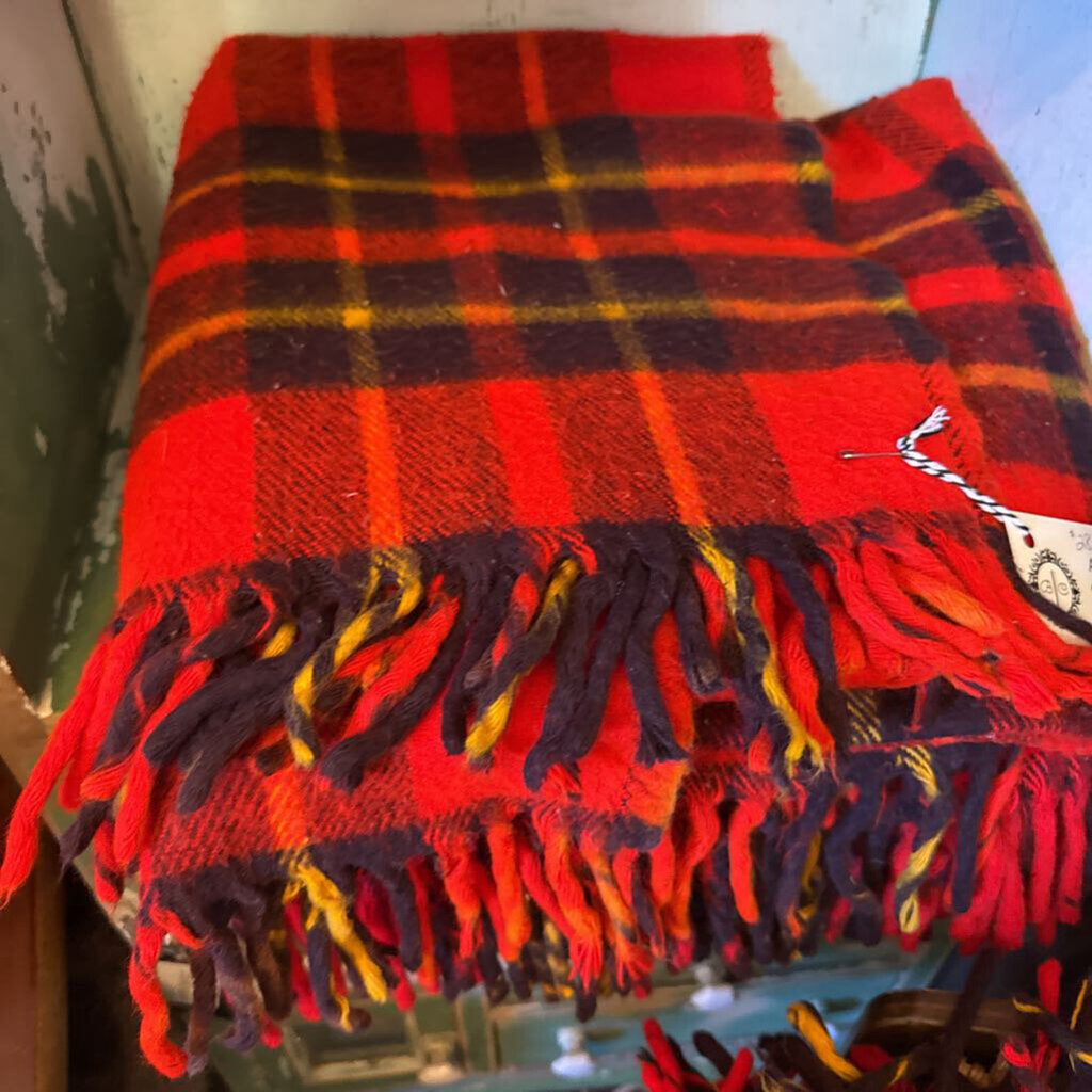 Orange Plaid Blanket