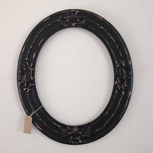 Vintage Black Wooden oval Frame 22x19