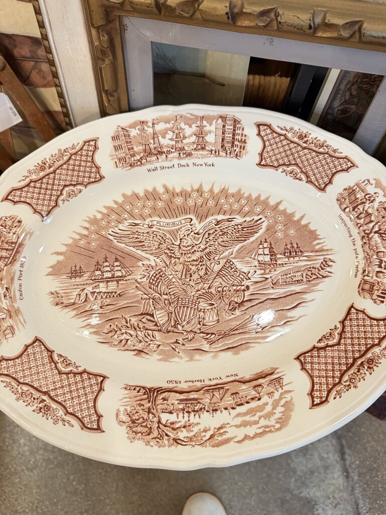 Vintage Fair Winds English ironstone platter 15x11