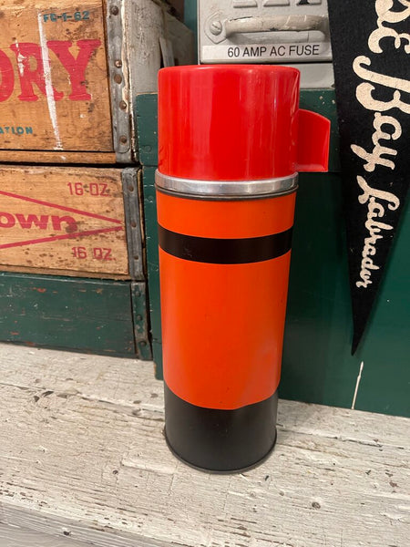 Jens Fresh Vintage ~ vintage thermos repurpose jack-o'-lantern sticker