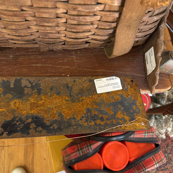 Antique French Enamel Coiffeuse (Hairdresser) sign as is