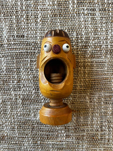 Vintage Big Mouth Wooden Screw Nutcracker