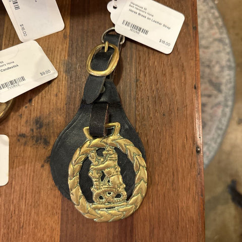 Horse Brass on Leather Strap
