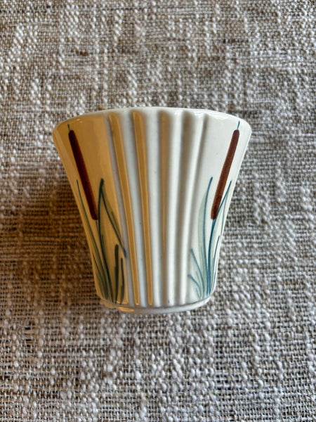 Vintage Abingdon Pot 1934 - 1950 Classic Cattail 4H 4.5W