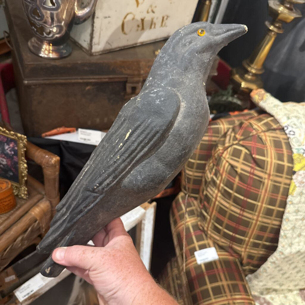 Paper mache black bird
