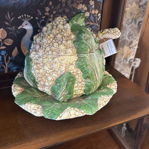 Majolica Cauliflower Soup Tureen