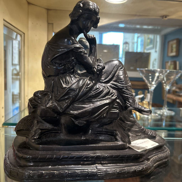 BRONZE LADY SCULPTURE 11" X 12"