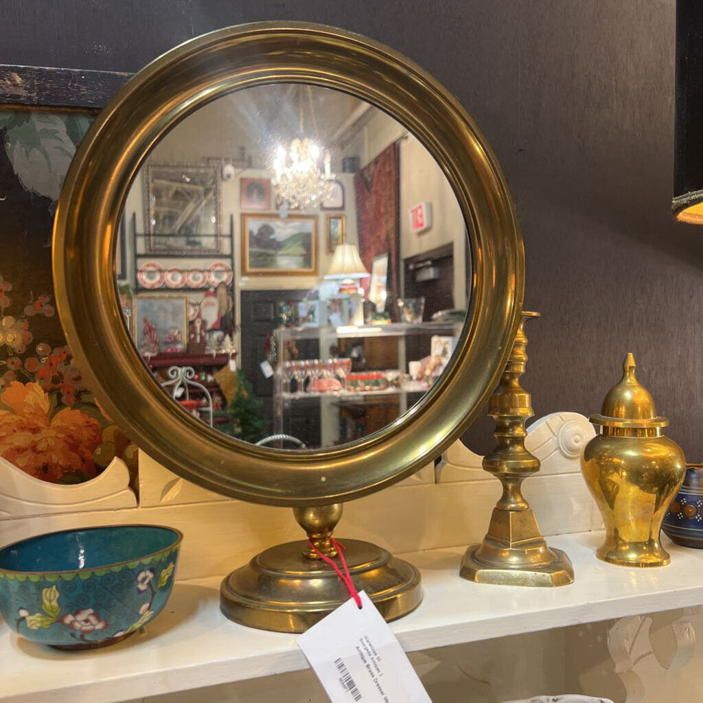 Antique Brass Dresser Mirror