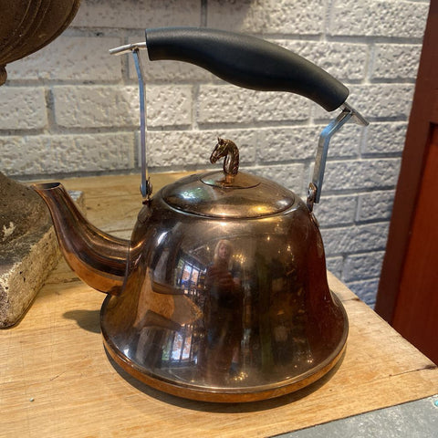 Vintage Equestrian Tea Kettle
