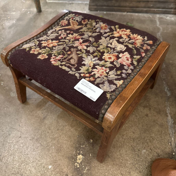 NEEDLEPOINT FOOTSTOOL