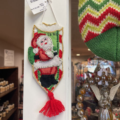 Moxie - 1987 Felt & Sequin Santa Tassel