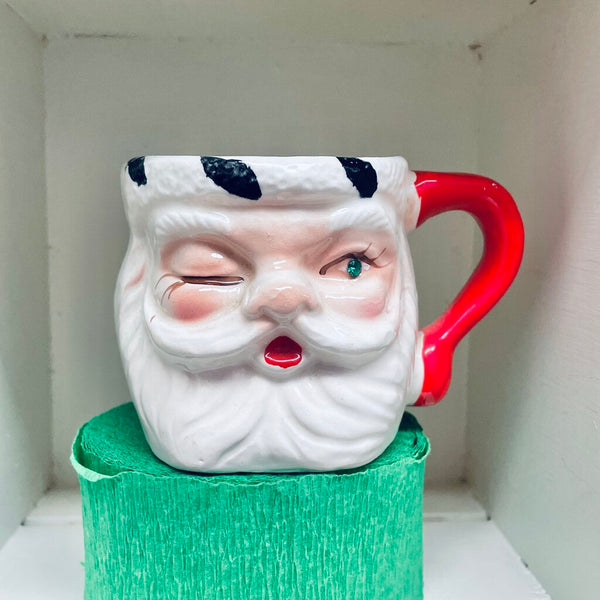 Moxie - Double Sided Santa Mug - Green Rhinestone Eye