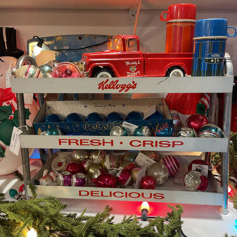 Jens Fresh Vintage ~ Rare Vintage Kellogg's store display shelf .