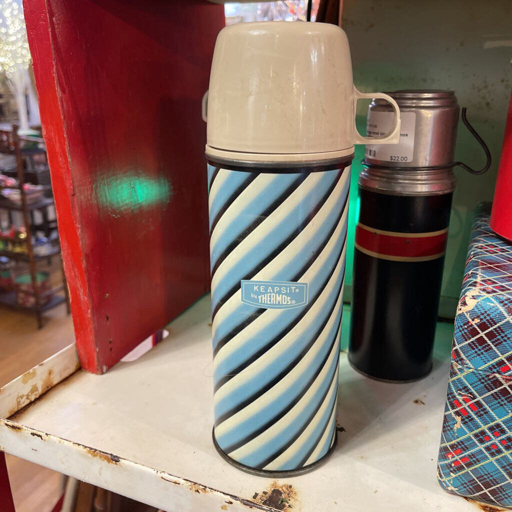Jens Fresh Vintage ~ Vintage Blue Swirl thermos