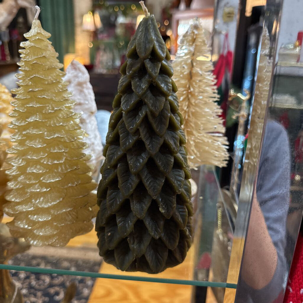 Green Christmas Tree Candle H3083