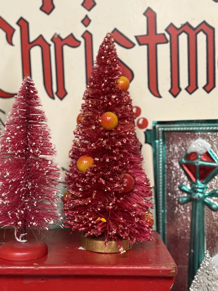 Dark pink bottle brush tree