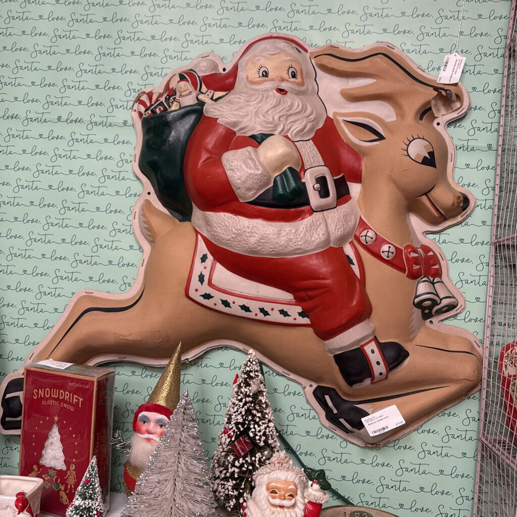 Santa on reindeer as is