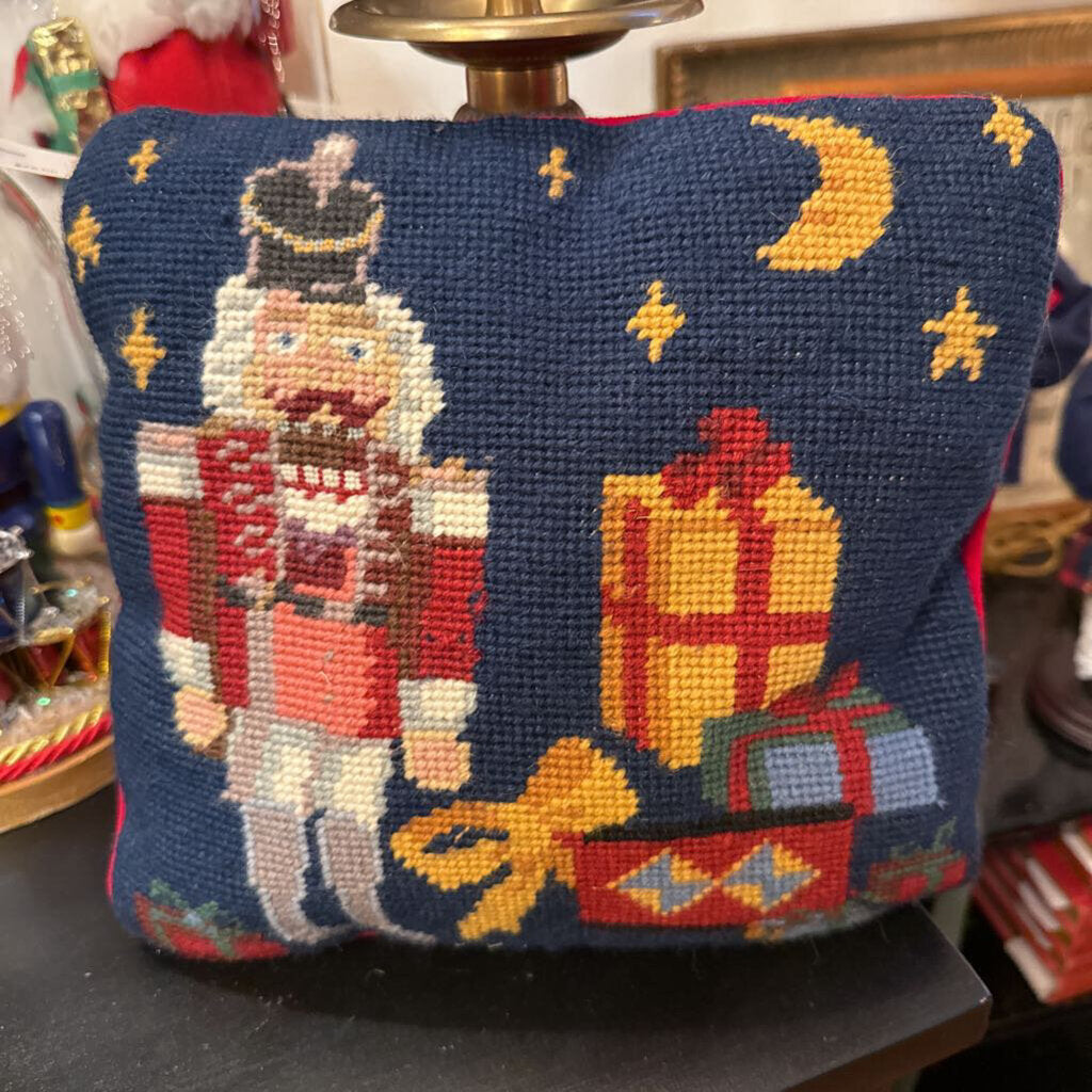 Needlepoint pillow Nutcracker