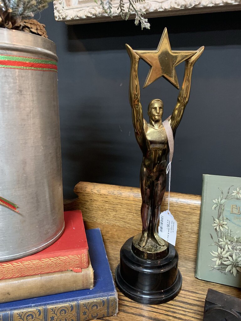 Vintage Male & Star Trophy~ 4" w x 13.5" t