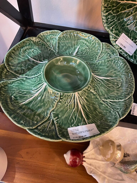 Bordallo Pinheiro Portugal ceramic Maple Leaf platter. As is