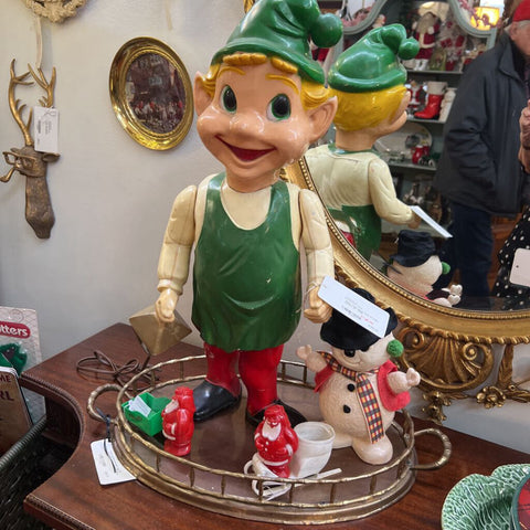 1960s Union Blow mold elf with lantern, 23", FIRM